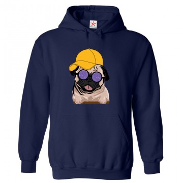 Hipster Puppy Unisex Kids and Adults Pullover Hoodie For Cartoon Lovers						 									 									